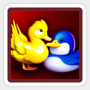 Duck Love Sticker